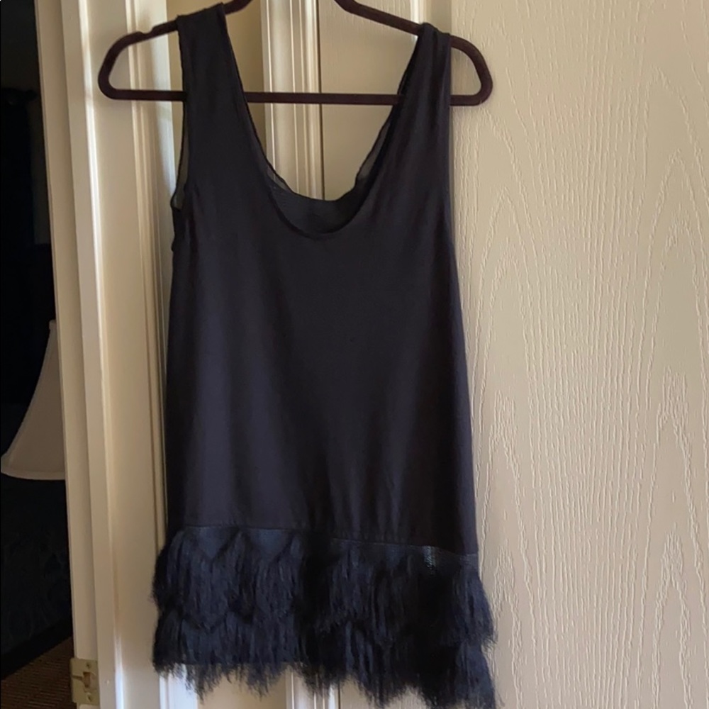 Banana republic lace & feather tank top